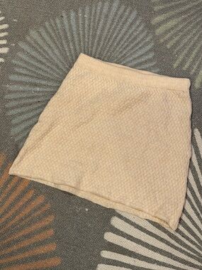 Princess Polly Cream Textured Knit Mini Skirt